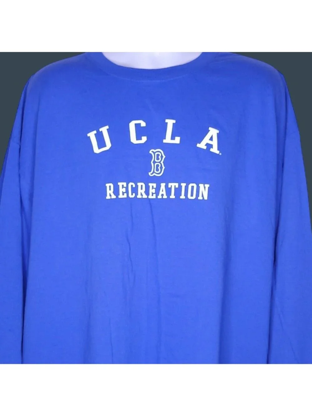 Adidas UCLA Recreation Blue Long Sleeve Shirt 2XL Cotton Casual Crewneck